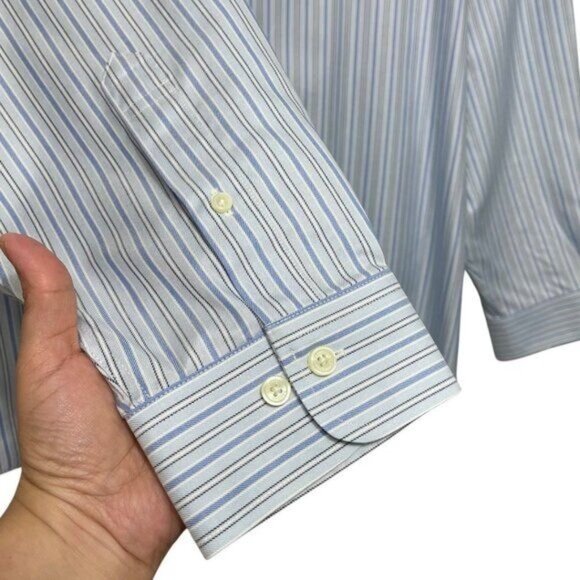 Brooks Brothers Mens Striped Long Sleeve Dress Shirt Size XL - Picture 6 of 6